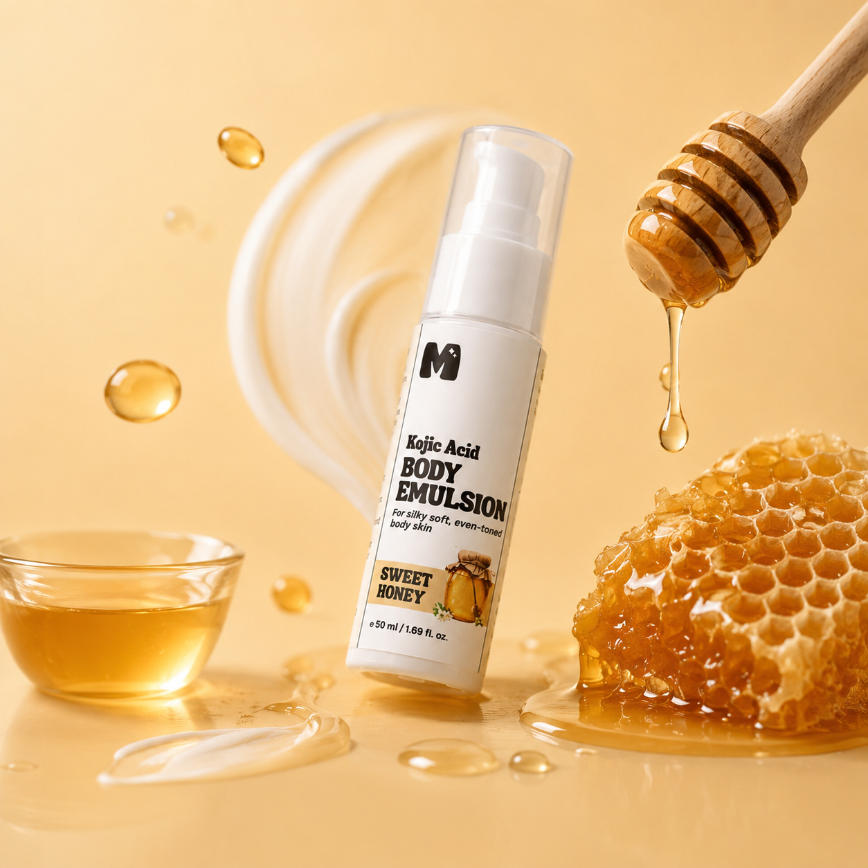 Kojic Acid Body Emulsion: The Sweet Honey Fix for Dark Spots & Uneven Body Skin