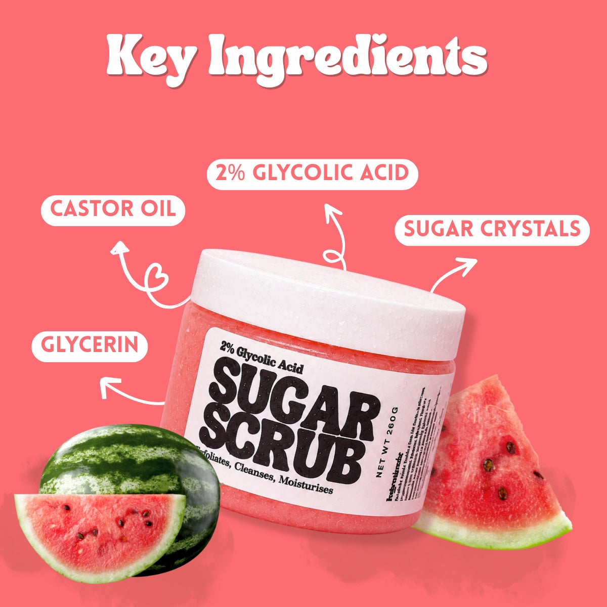 Watermelon Mojito – Glycolic Acid Foaming Sugar Scrub