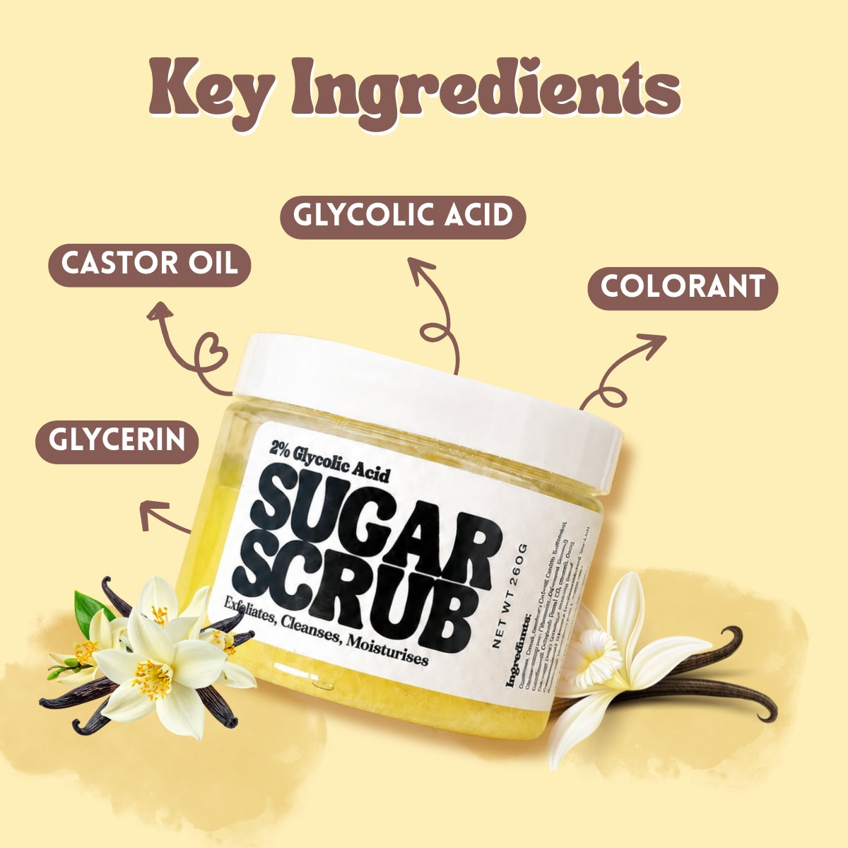 Vanilla Skin – Foaming Body Scrub