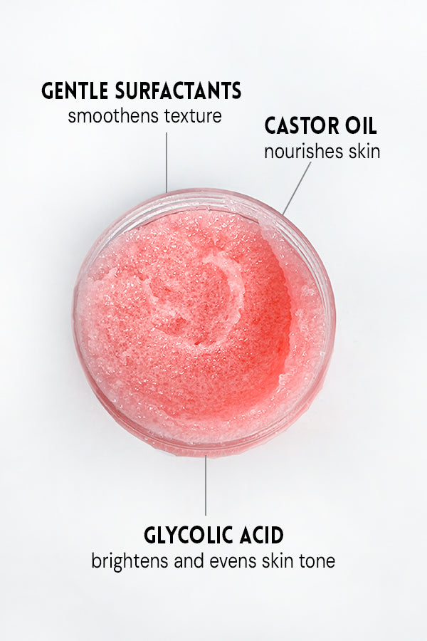 Watermelon Mojito – 2% Glycolic Acid Foaming Sugar Scrub