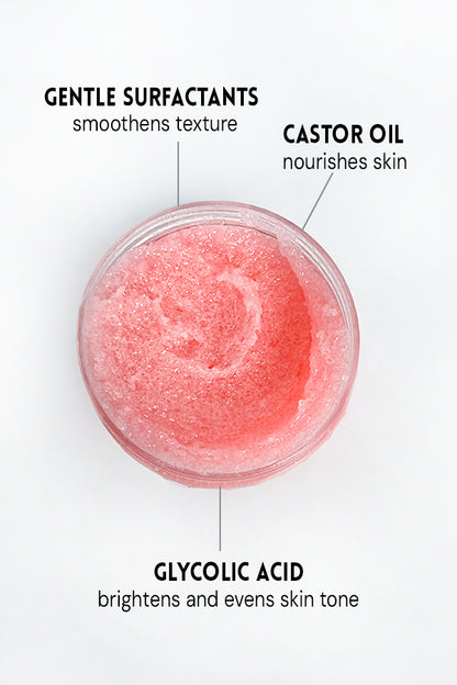 Watermelon Mojito – 2% Glycolic Acid Foaming Sugar Scrub